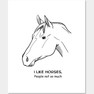I like horses, people not so much Posters and Art